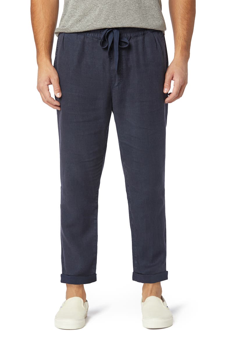 Drawstring Linen Pants, Main, color, NIGHT SKY