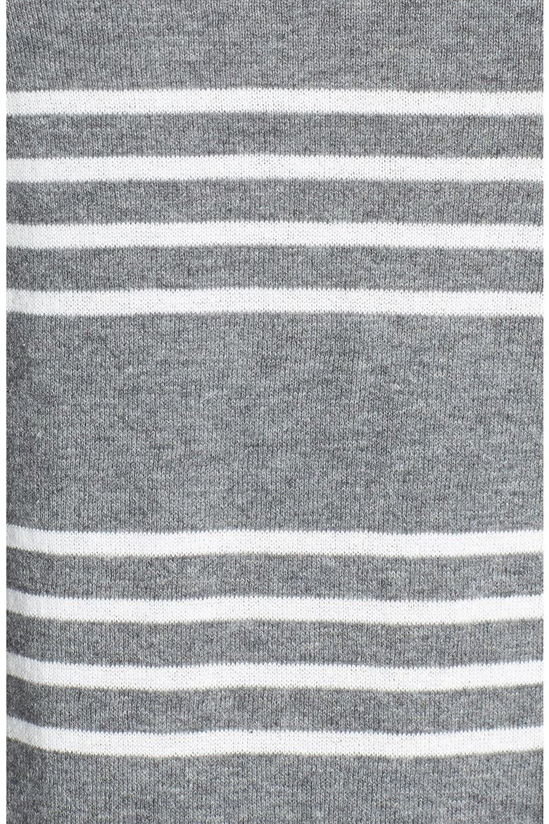 Mesh Yoke Pullover, Alternate, color, GREY/ CREAM STRIPE