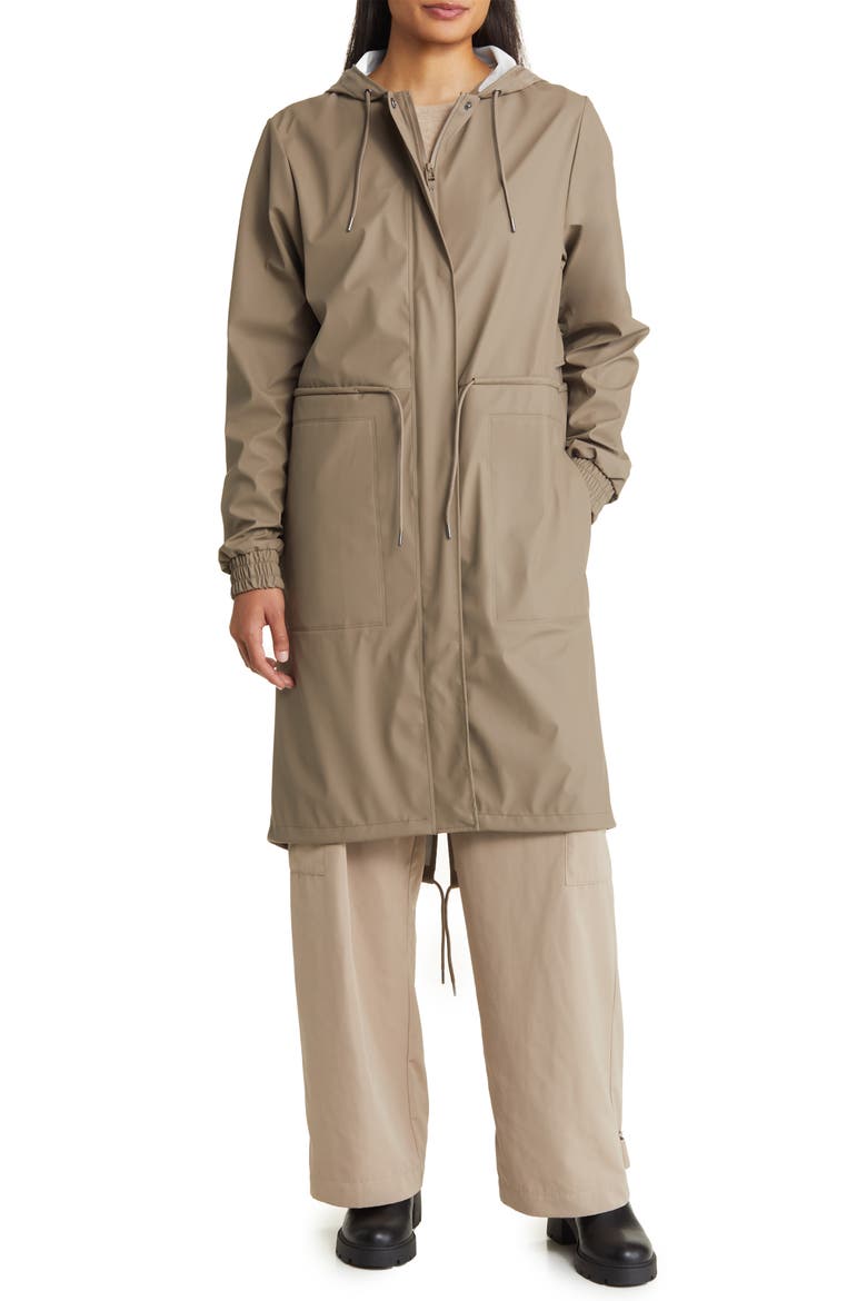 String Waterproof Jacket, Alternate, color, TAUPE