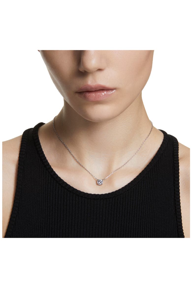 Stilla Crystal Pendant Necklace, Alternate, color, SILVER