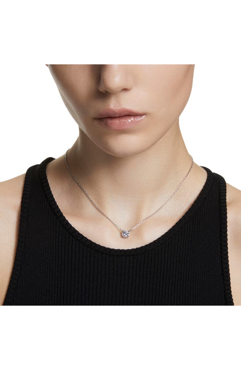 Swarovski Stilla Crystal Pendant Necklace, Alternate, color, Silver