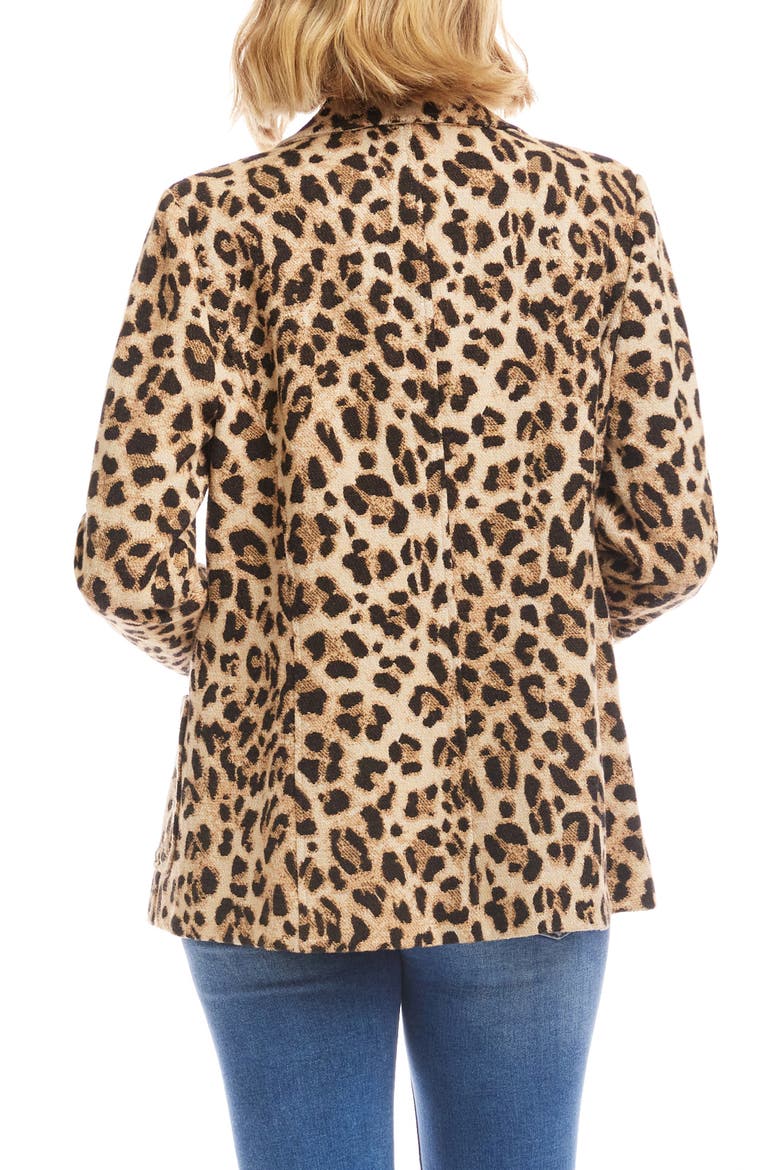 Leopard Print Jacquard Blazer, Alternate, color, LEOPARD