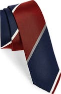 Thom Browne Alternative Stripe Silk & Cotton Mogador Tie