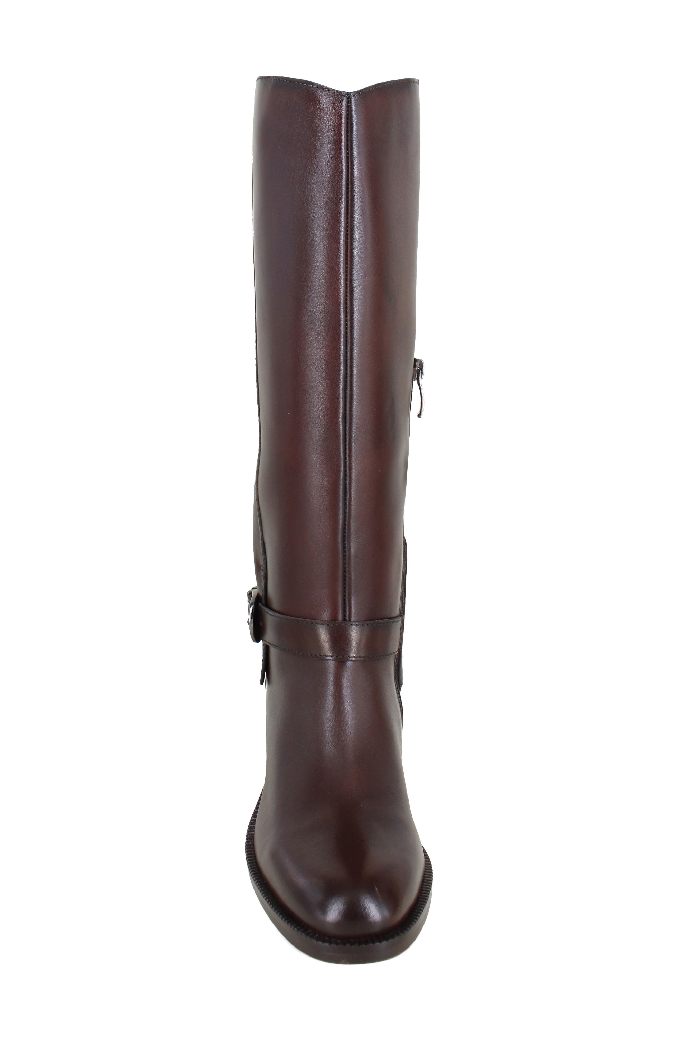 Simeon Knee High Riding Boot, Alternate, color, BROWN LEATHER