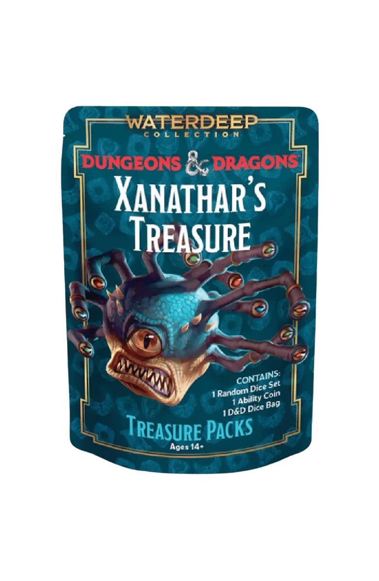Dungeons & Dragons Xanathar'S Treasure Pack 7Pc Dice,Metal Coin & Bag,Rpg, Main, color, Multicolored