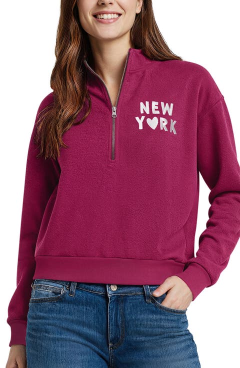 Carly Big Apple Quarter Zip Pullover