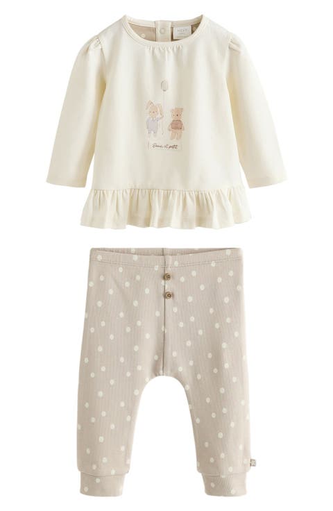 Kids' Peplum Top & Leggings Set