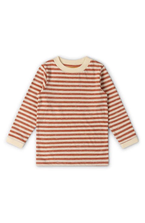Kids' Striped Organic Cotton Long Sleeve T-Shirt