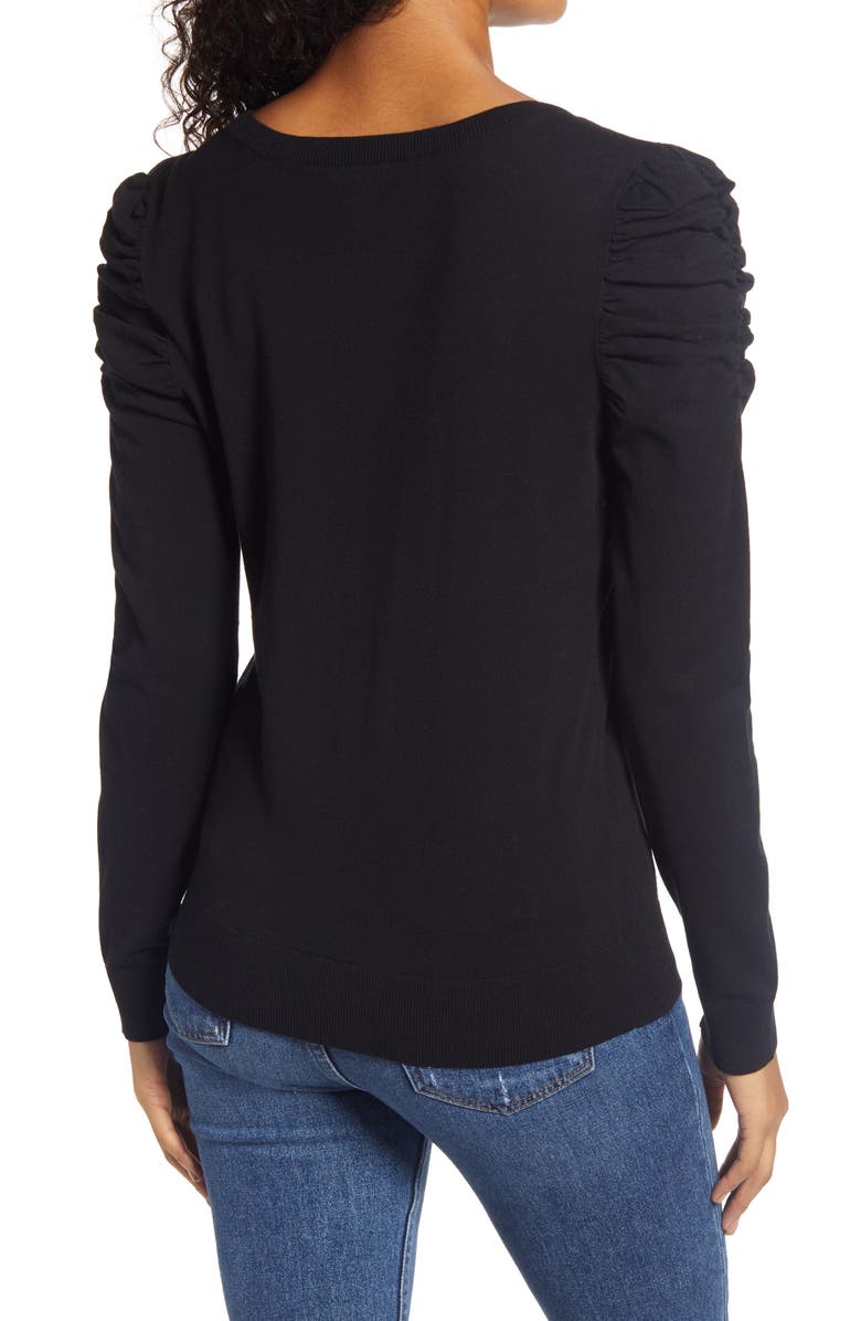 Halogen<sup>®</sup> Puff Sleeve Sweater, Alternate, color, 