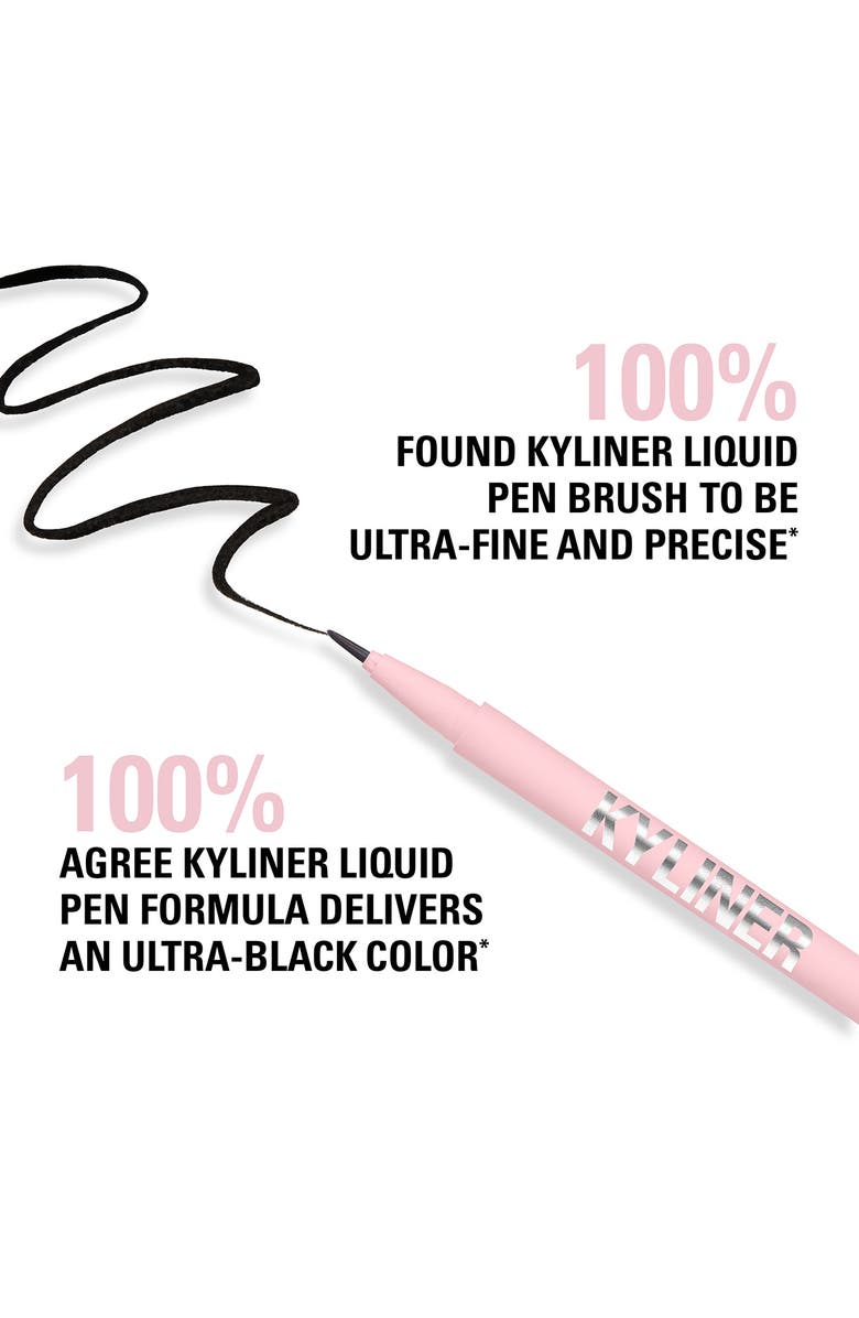 Kylie Cosmetics Kyliner Liquid Eyeliner Pen, Alternate, color, Black