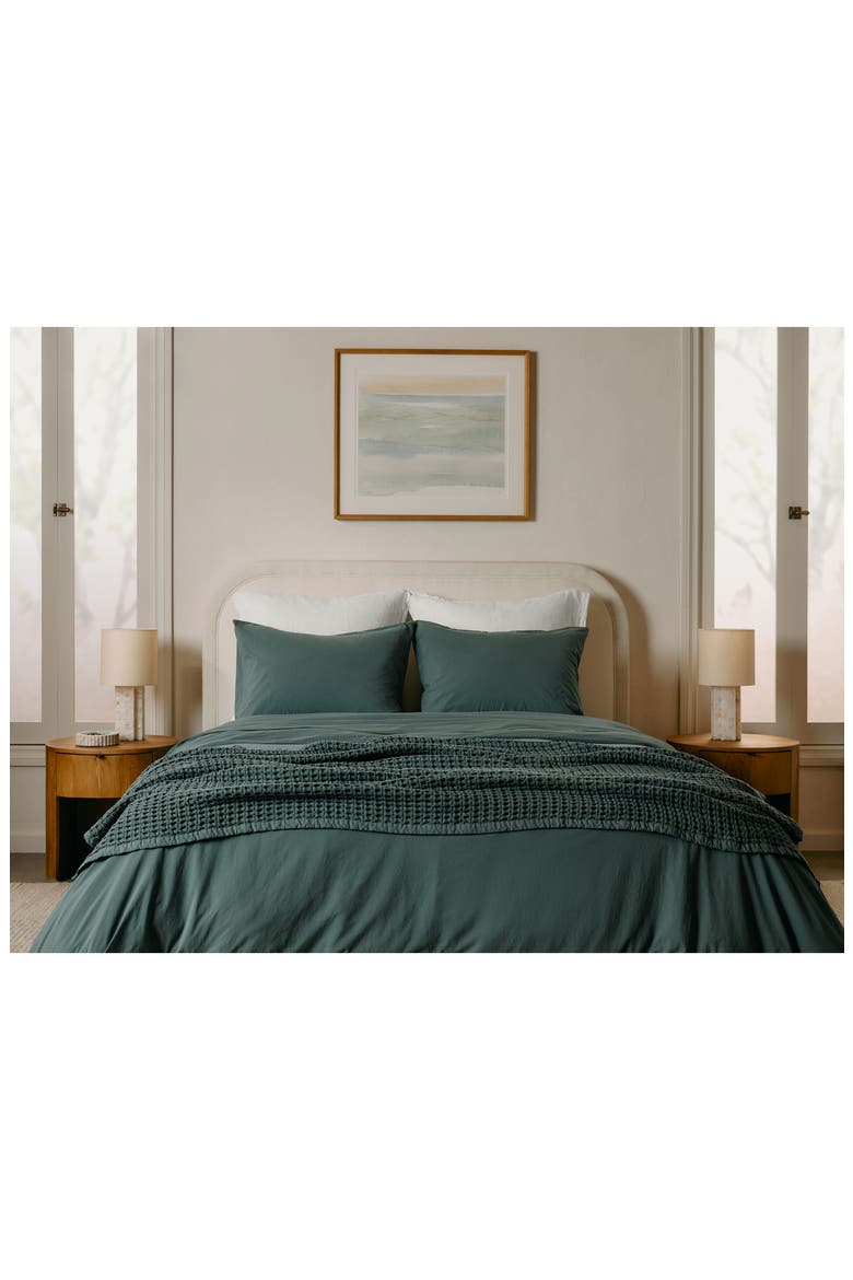Waffle Cotton Throw Blanket, Alternate, color, AGAVE
