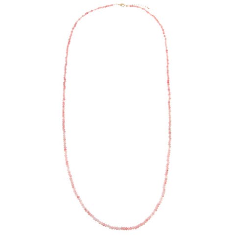 Colored Beaded Chain Necklace 36"