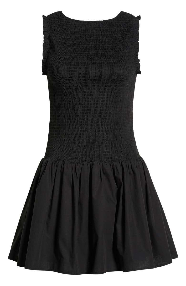 WAYF Esme Smocked Poplin Minidress, Main, color, 