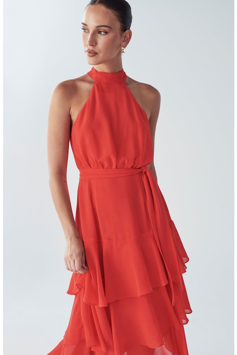 Tony Midi Dress, Alternate, color, Coral
