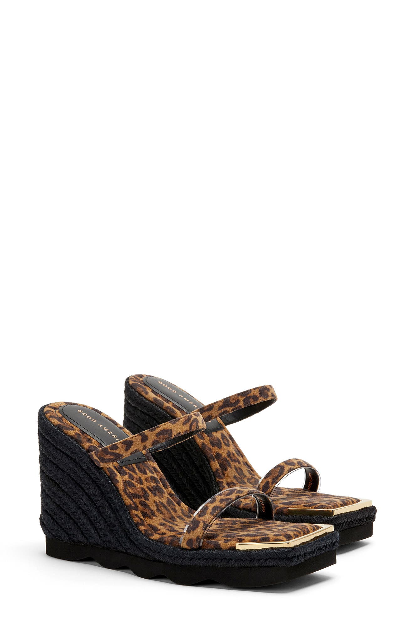 Good American Espadrille Wedge Sandal, Main, color, 