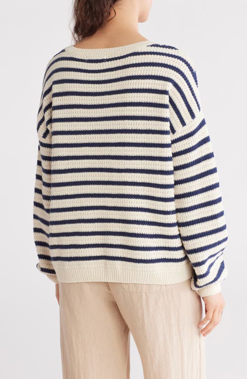 BLU PEPPER BLU PEPPER STRIPE COTTON SWEATER