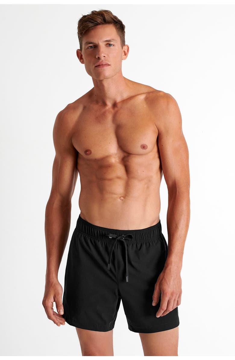 SHAN Classic fit stretch swim trunks, Main, color, 