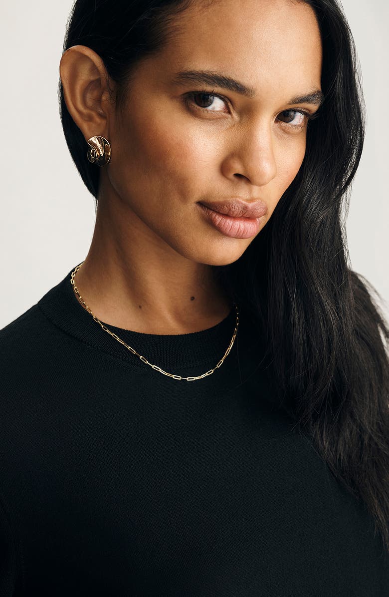 Mavi Jeans Wool Crewneck Sweater, Alternate, color, Black