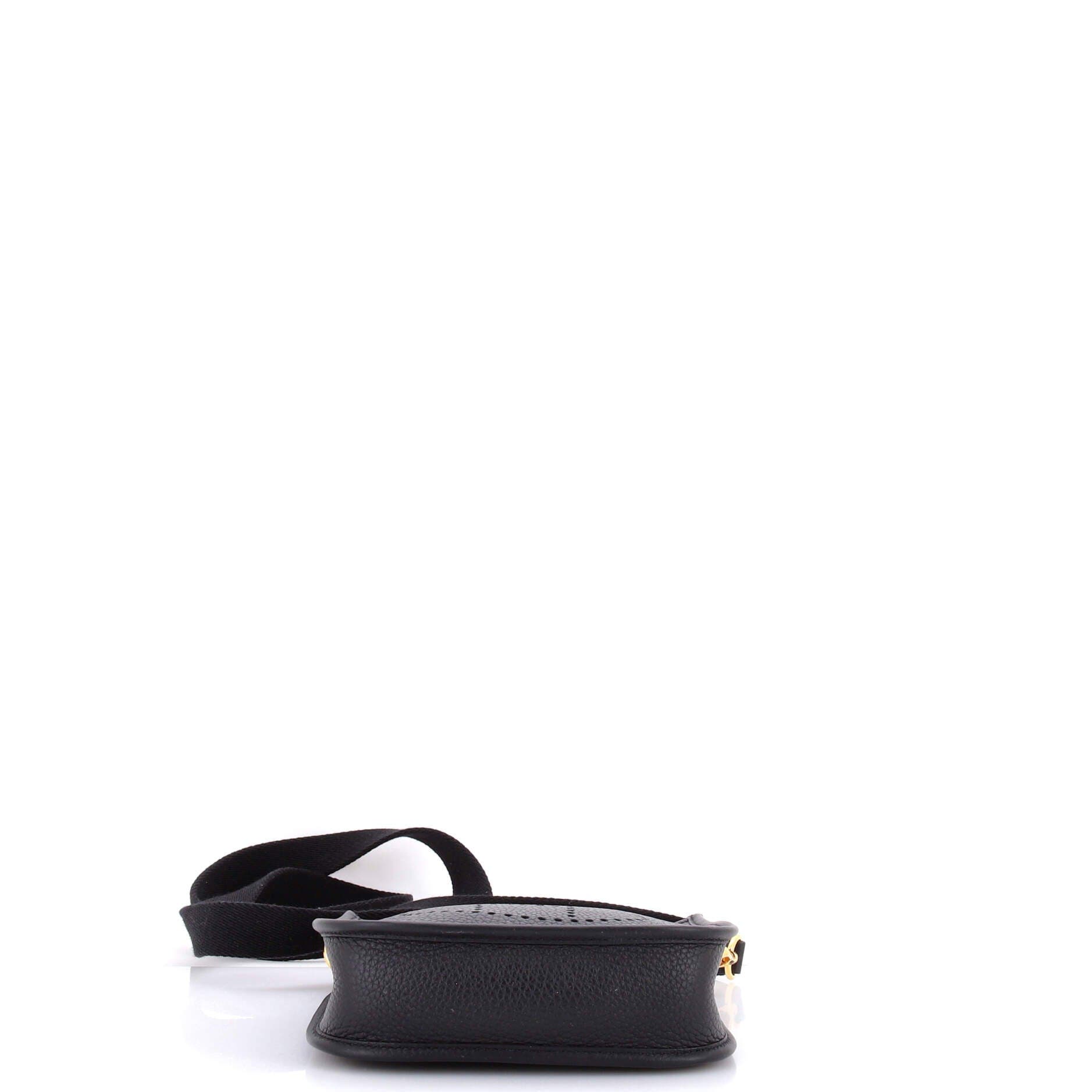 Pre-Owned Hermes Evelyne Bag Gen III Clemence TPM, Alternate, color, Noir