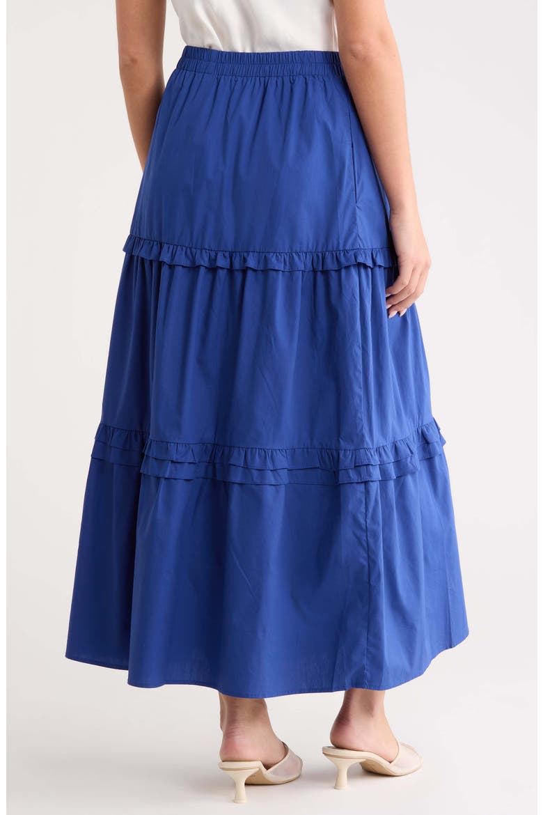 Isabel Ruffle Maxi Skirt, Alternate, color, NAVY
