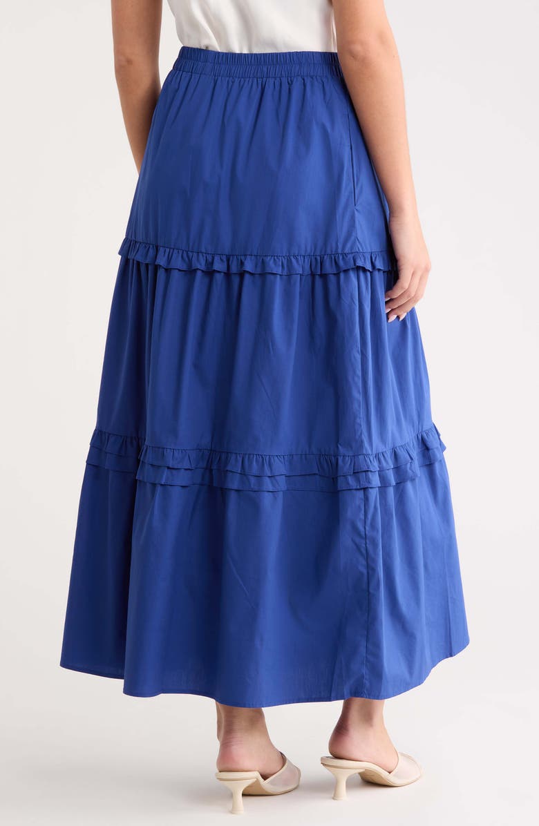 SUGARLIPS Isabel Ruffle Maxi Skirt, Alternate, color, Navy