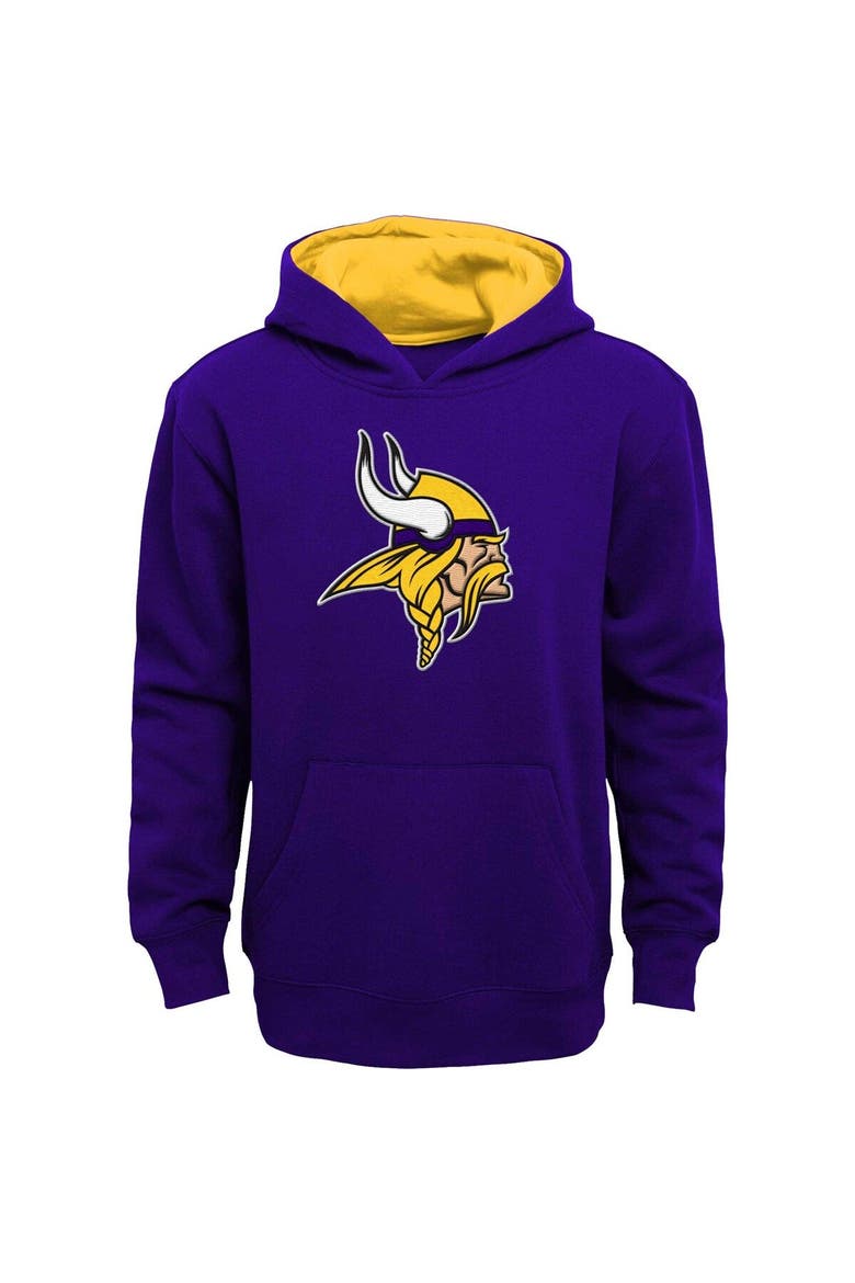 Youth Purple Minnesota Vikings Prime Pullover Hoodie, Main, color, Purple