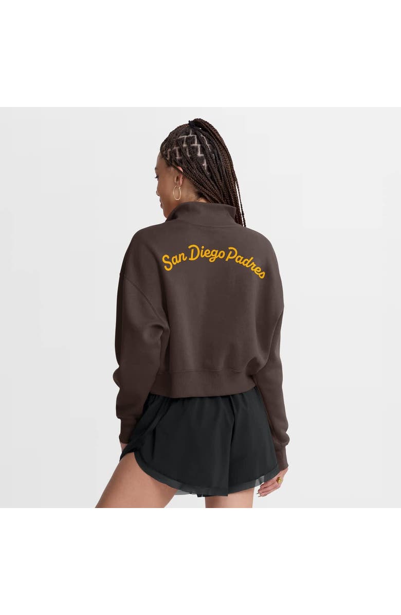 Nike Women's Nike Brown San Diego Padres Primetime Phoenix Fleece Half-Zip Sweatshirt, Alternate, color, Brown