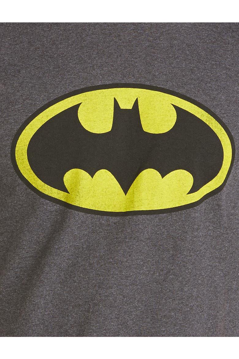 Big & Tall Batman Classic Logo Graphic Tee, Alternate, color, CHARCOAL HTHR