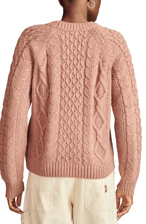 LUCKY BRAND LUCKY BRAND CABLE STITCH CREWNECK SWEATER