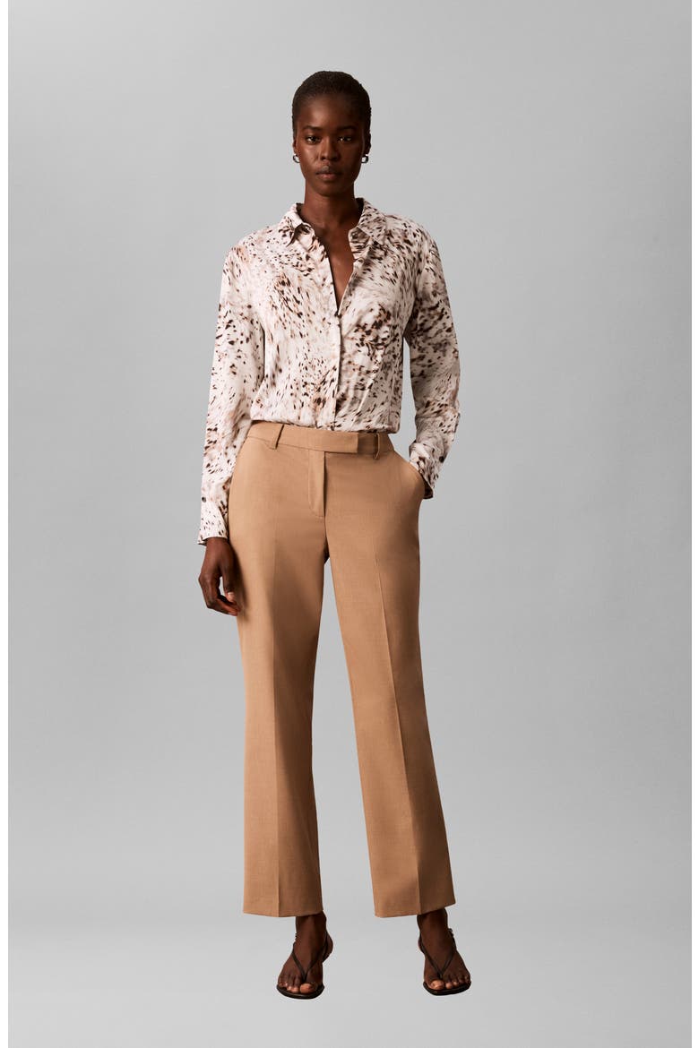 Pleated Button Front Shirt, Alternate, color, WHITE
