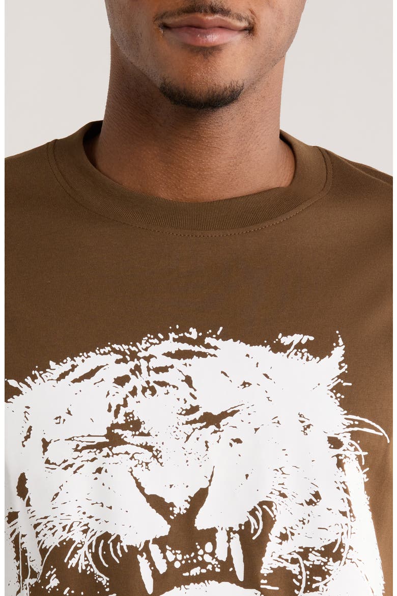 Grin Cotton Graphic T-Shirt, Alternate, color, BROWN
