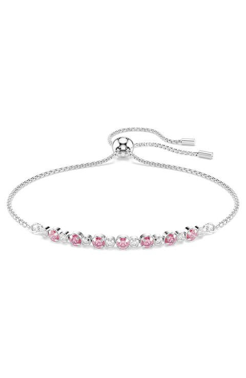 Matrix Rhodium Plated Cubic Zirconia Bracelet