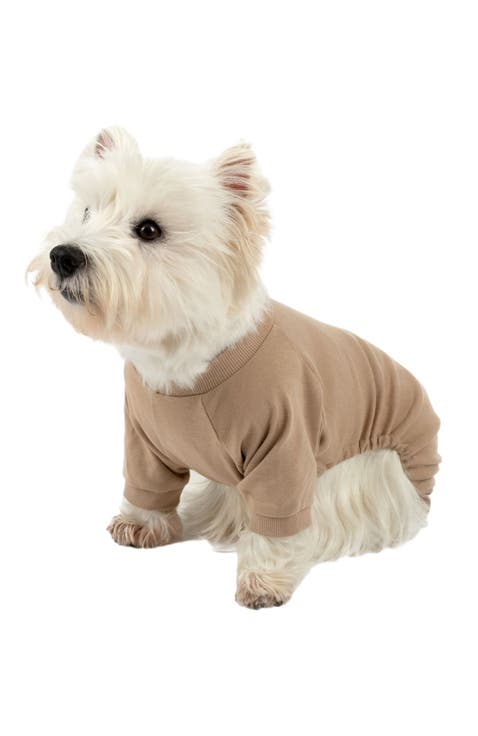 Dog Cotton Solid Matching Family Pajamas