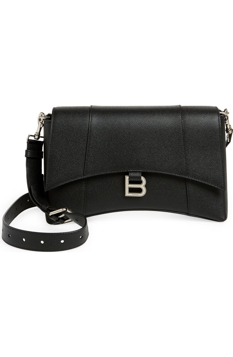 Balenciaga Downtown Grained Leather Crossbody Bag, Main, color,