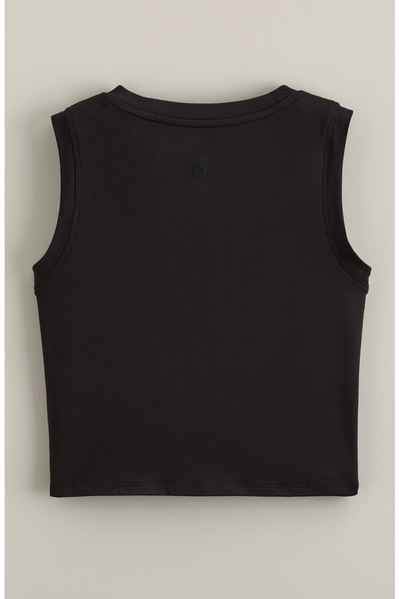 Kids' Sideline Knot Tank, Alternate, color, BLACK