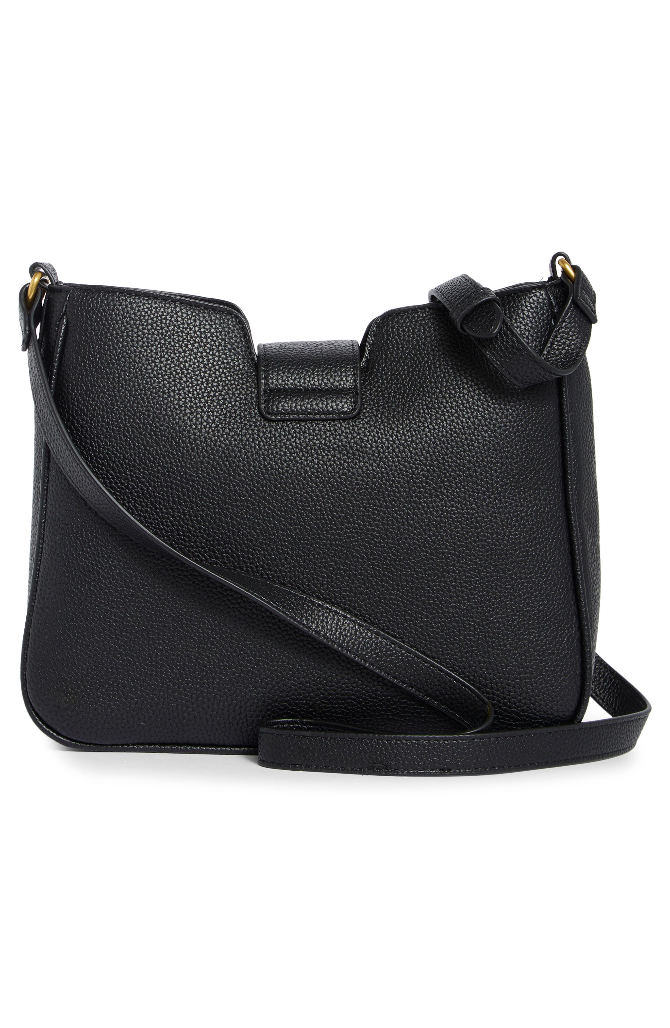 Tahari Flap Crossbody Bag, Alternate, color, Black