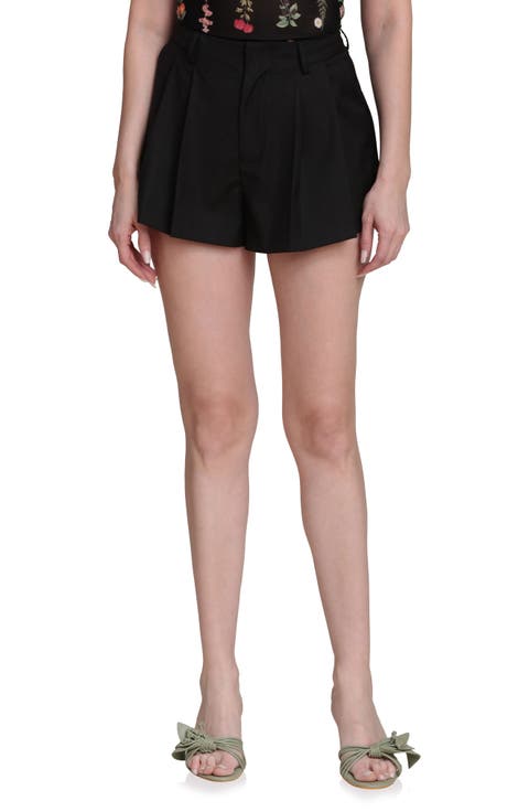 Pleated High Waist Shorts