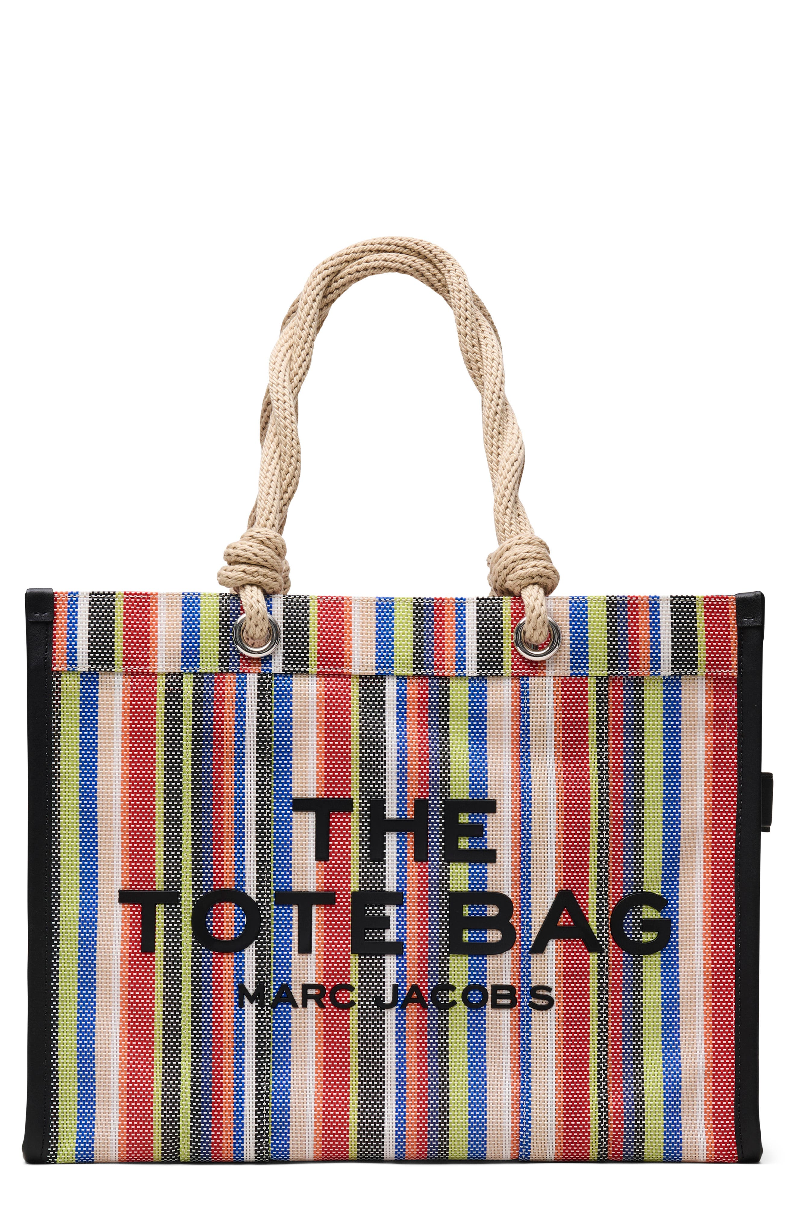 Marc Jacobs The Stripe Mesh Large Tote Bag, Main, color, Red Multi