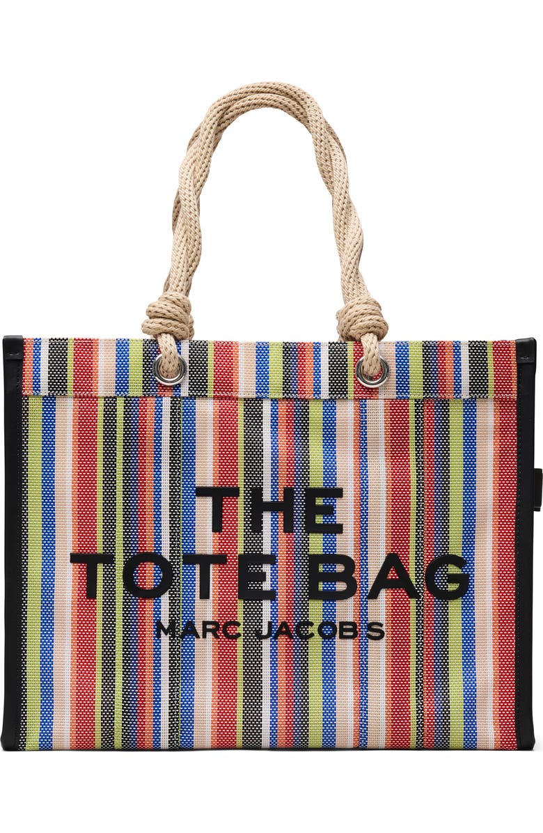 Marc Jacobs The Stripe Mesh Large Tote Bag, Main, color, Red Multi