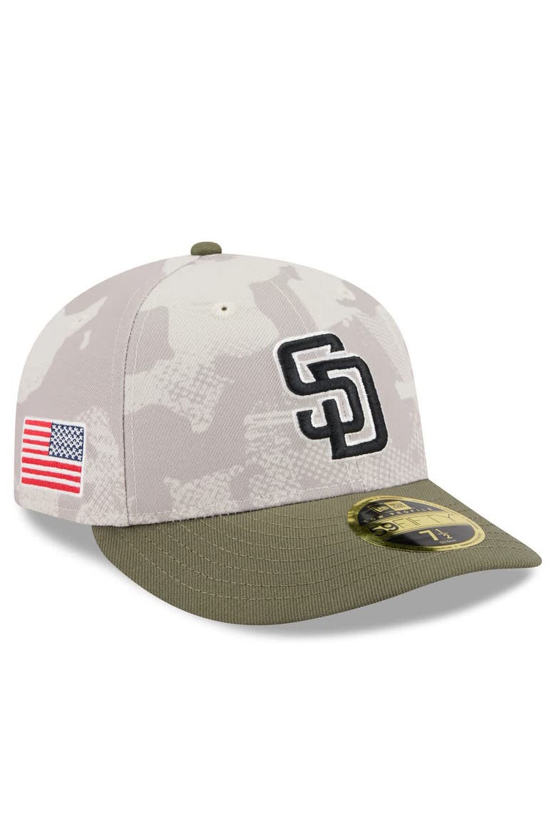 Men's New Era Light Beige/Olive San Diego Padres 2025 Armed Forces Day Low Profile 59FIFTY Fitted Hat, Main, color, Light Beige