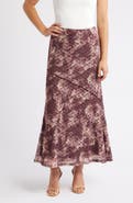 CITY BLUES Lace A-Line Maxi Skirt