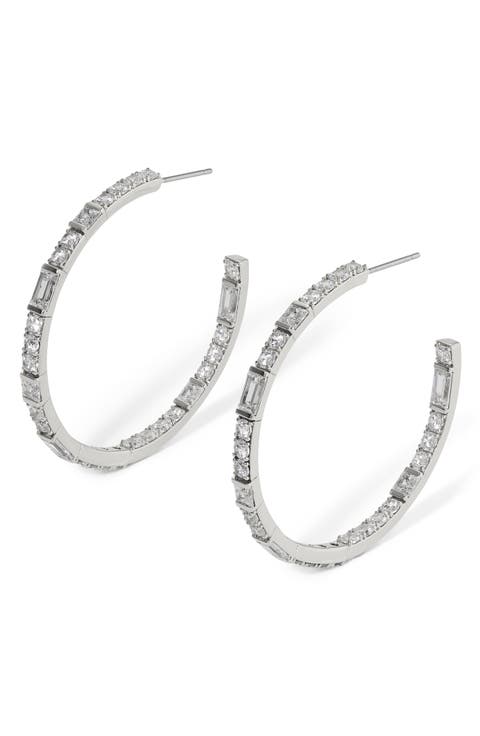 Delphine Cubic Cirzonia Hoop Earrings