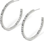 Nadri Delphine Cubic Cirzonia Hoop Earrings