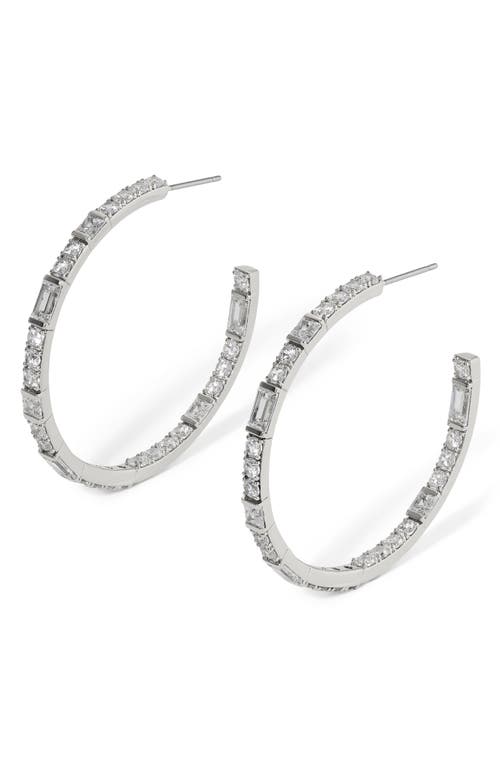 NADRI NADRI DELPHINE CUBIC CIRZONIA HOOP EARRINGS 
