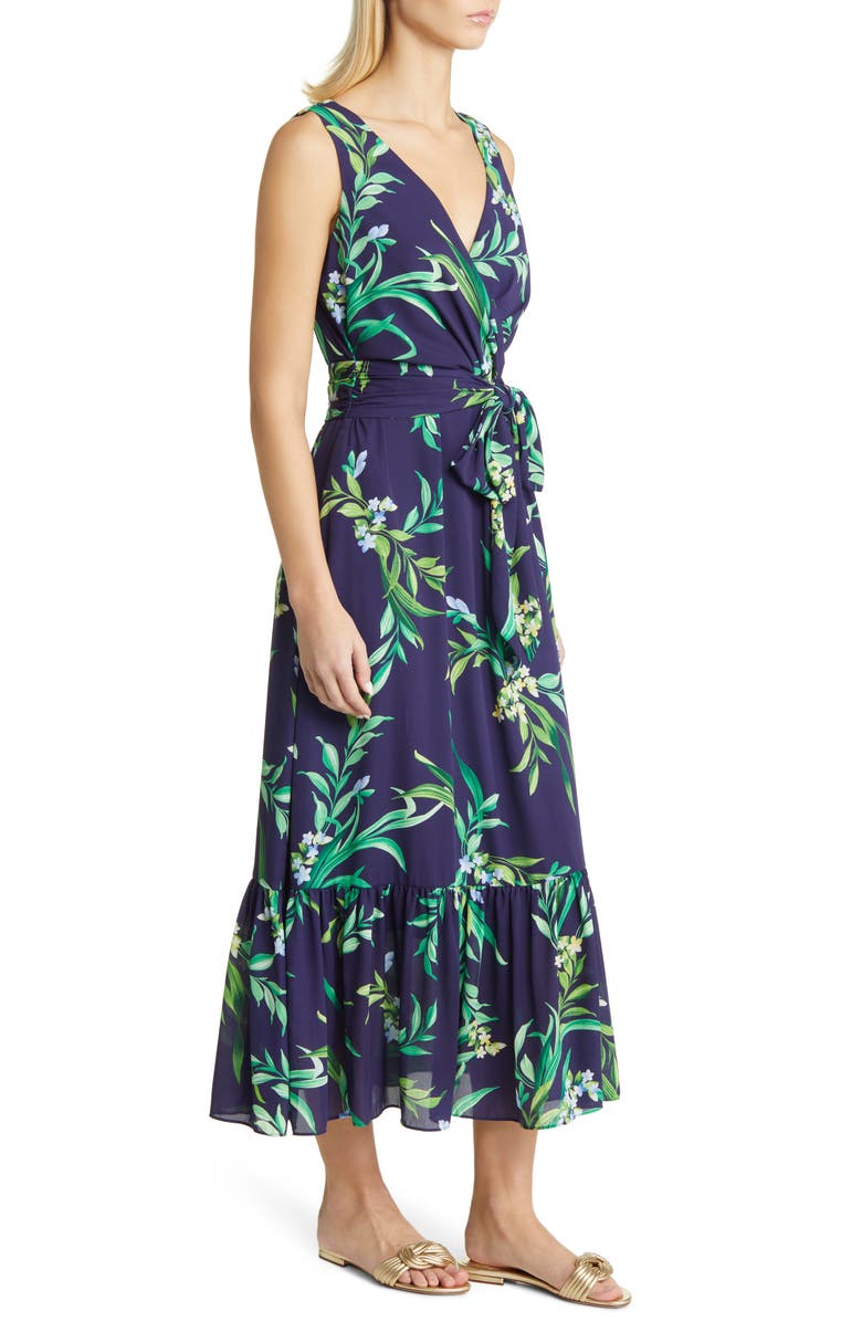 Tommy Bahama Floral Glow Tie Front Maxi Dress, Alternate, color,