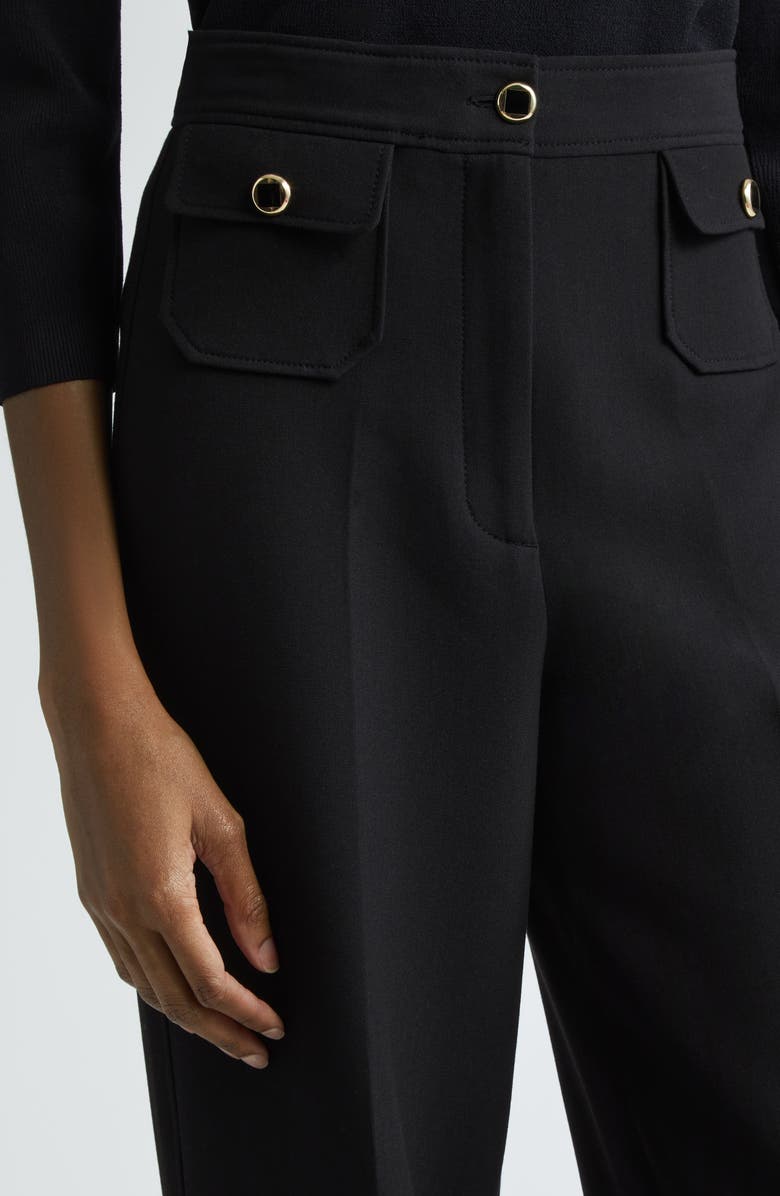 ST. JOHN Stretch Crepe Straight Leg Pants, Alternate, color, 