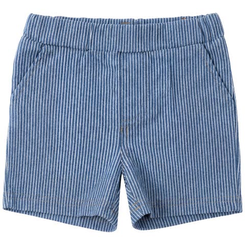 Striped Pull-On Pocket Shorts