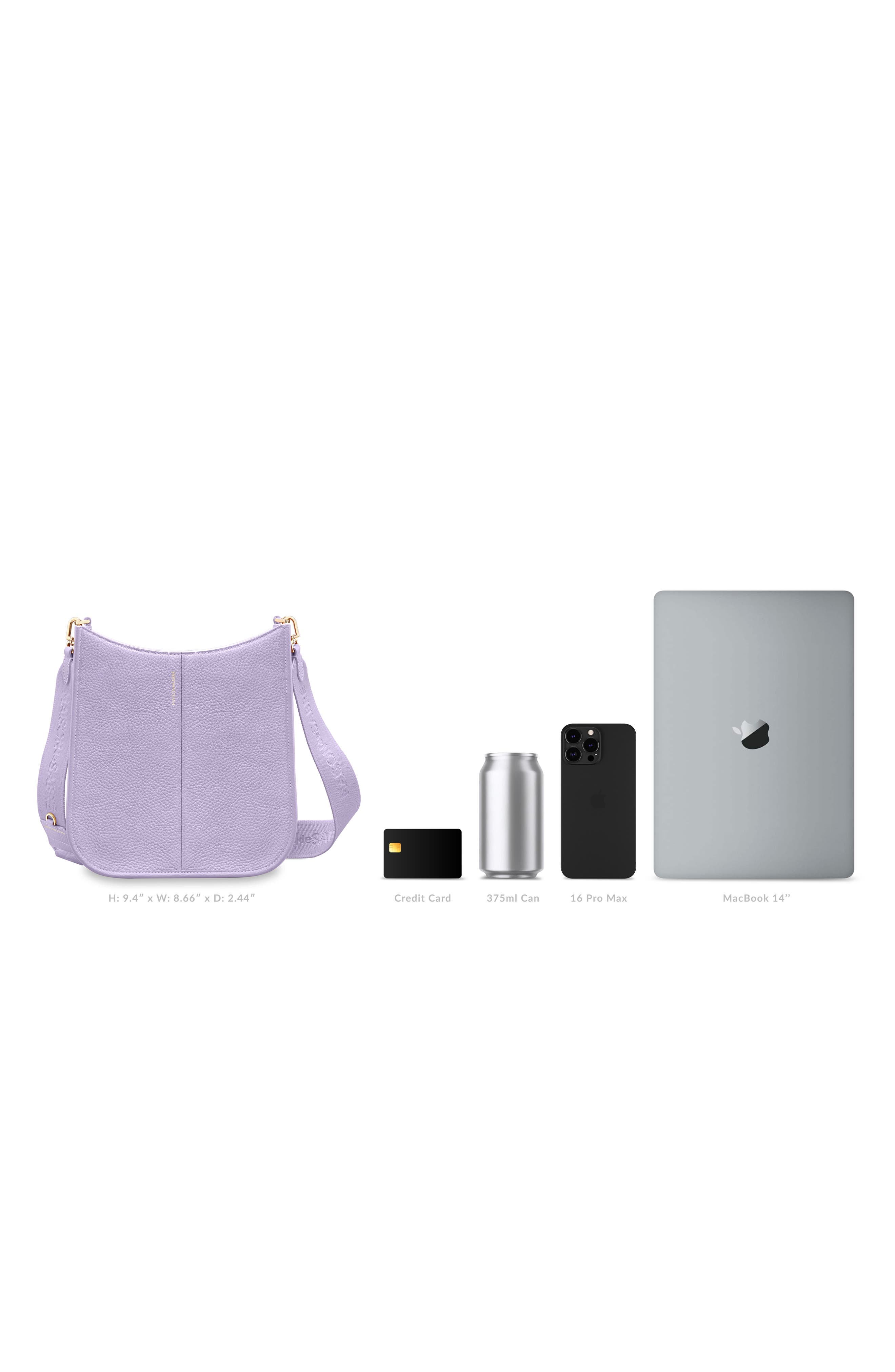 Leather Saddle Bag, Alternate, color, Lavender Purple