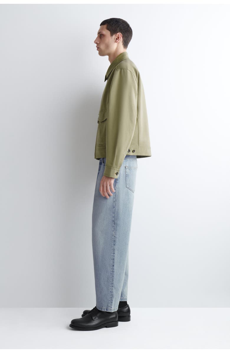 COS Cotton-Blend Zip-Up Utility Jacket, Alternate, color, Khaki