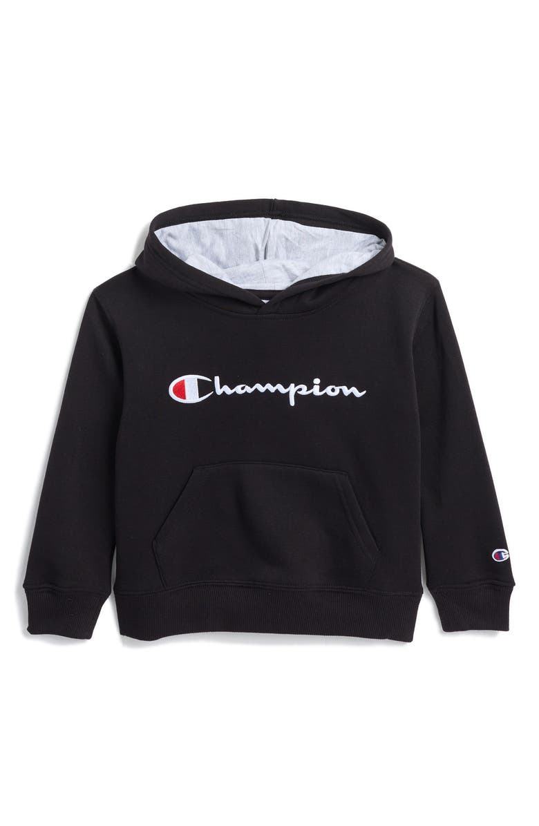 Champion Kids' Signature Logo Embroidered Hoodie, Main, color, 